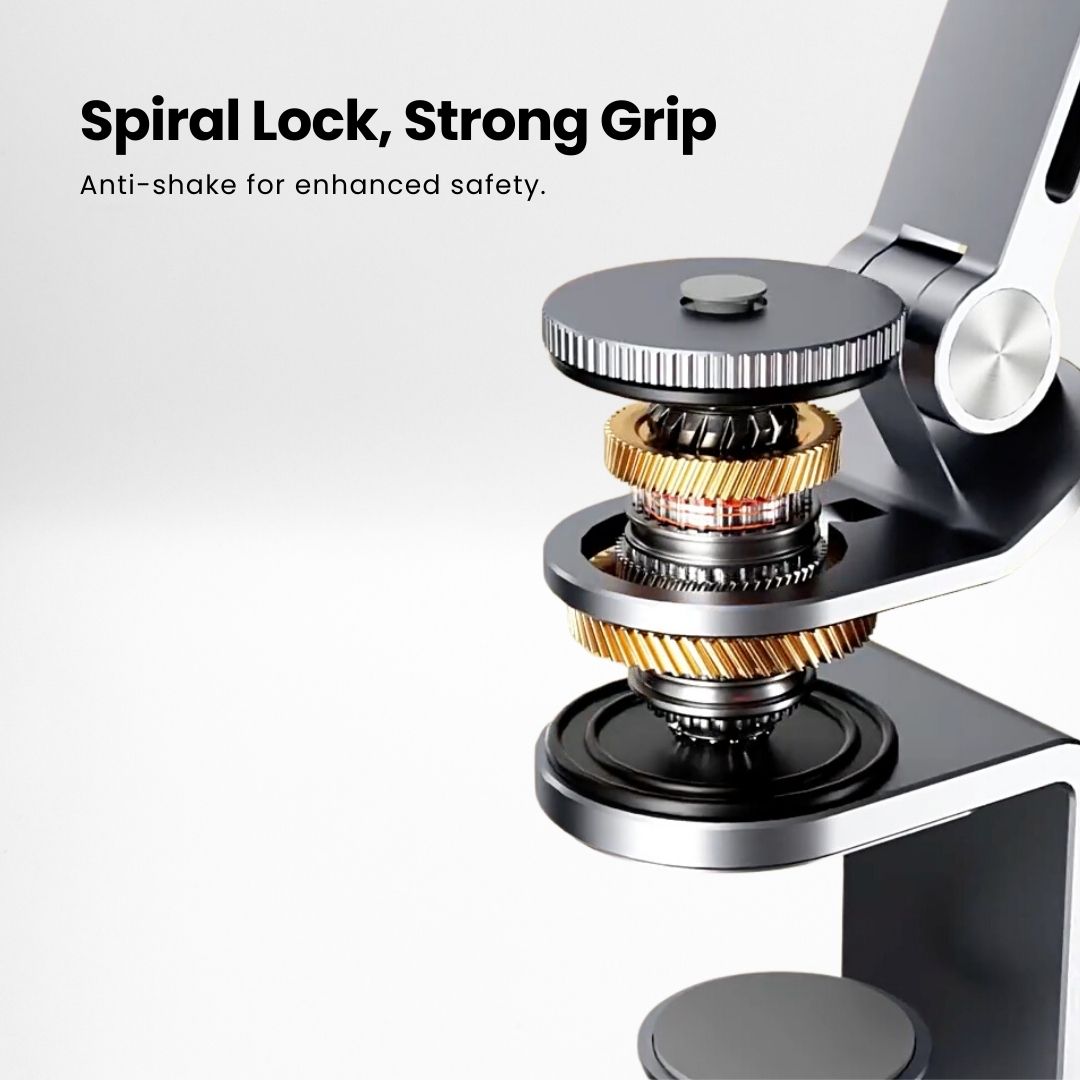 SuperGrip Desk Mount showing its spiral lock | Cyber Vintage