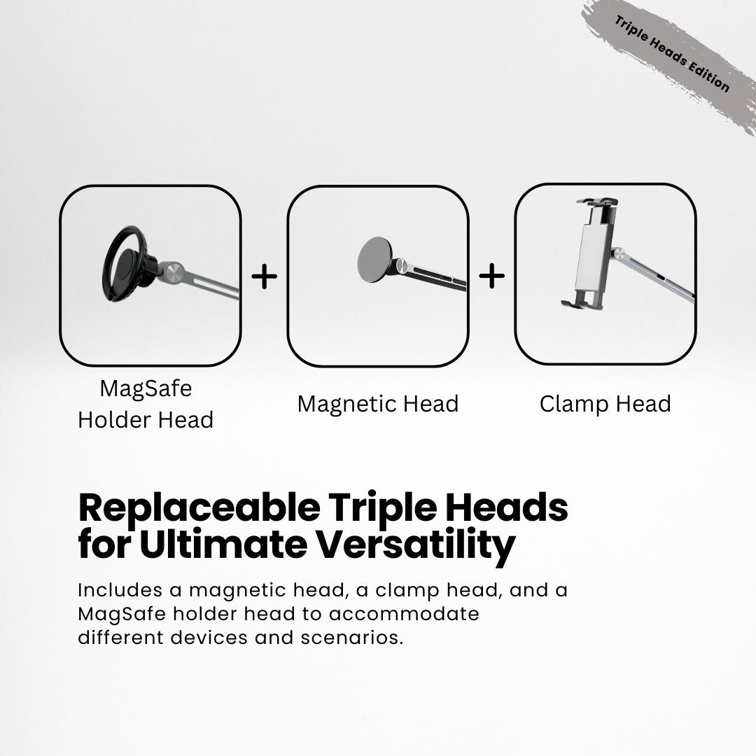 SuperGrip Desk Mount showing the mounting style in Triple Heads Pack | Cyber Vintage