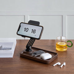 Super Wooden Phone Stand: Storage