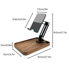 Super Wooden Phone Stand: Storage