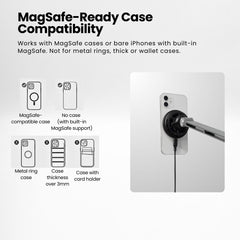 SuperGrip Wireless MagCharge showing its MagSafe-Ready Case Compatibility | Cyber Vintage