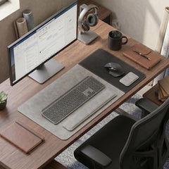 SuperZone desk pad with wrist rest set for ergonomic workspace