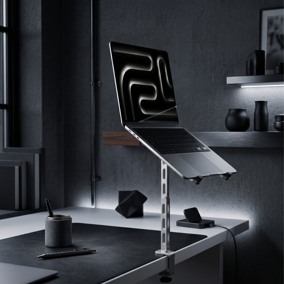 Super Laptop Stand Flex adjustable desk clamp stand for laptop workspace
