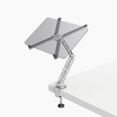 Super Laptop Stand Flex desk clamp laptop stand mounted on a desk | Cyber Vintage