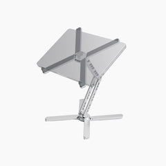 Super Laptop Stand Flex adjustable laptop stand with X base supporting a laptop | Cyber Vintage