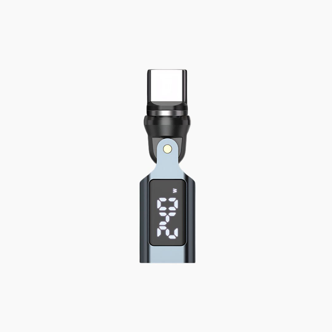 Super Flex Adapter rotating USB-C adapter with digital power display | Cyber Vintage