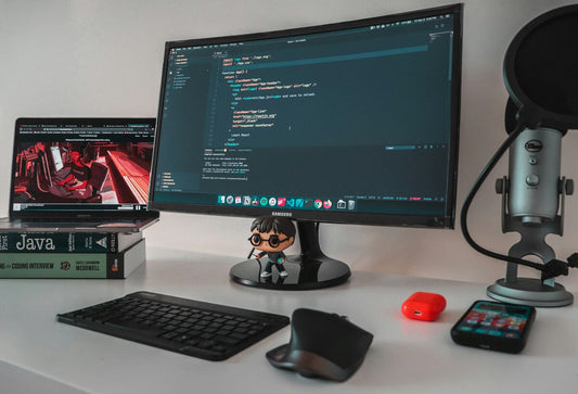 A simple desk setup for students