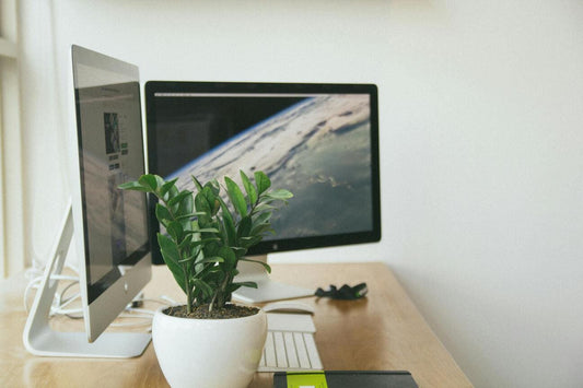 A minimalist desk setup