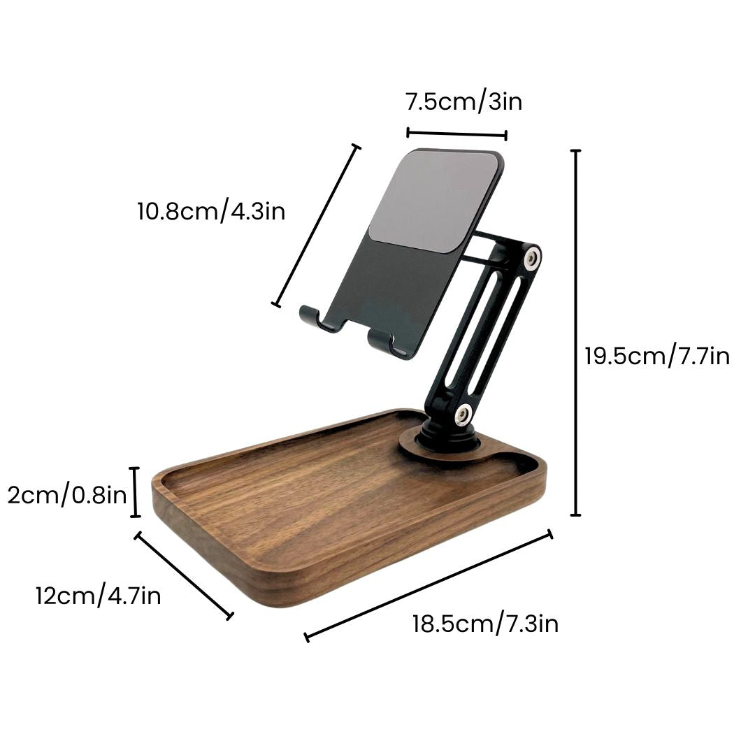 Super Wooden Phone Stand: Storage