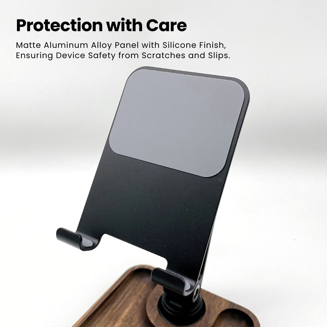 Super Wooden Phone Stand: Storage