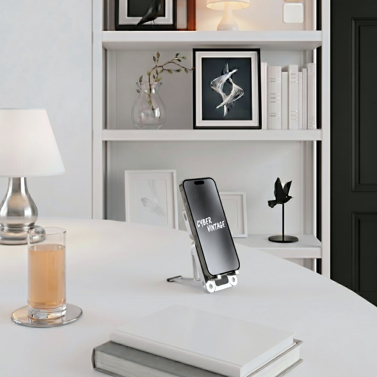 FlexForm adjustable phone stand for minimalist desk setup
