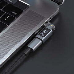 Super Flex Adapter connected to a laptop with adjustable rotating USB-C cable angle | Cyber Vintage