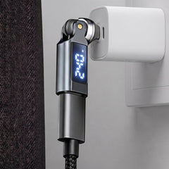 Super Flex Adapter connected to a USB-C wall charger with adjustable rotating cable angle | Cyber Vintage