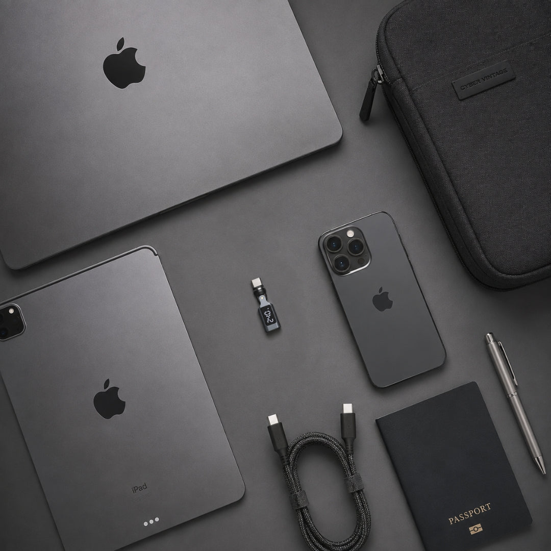 Super Flex Adapter with USB-C cable phone tablet and laptop for everyday carry | Cyber Vintage